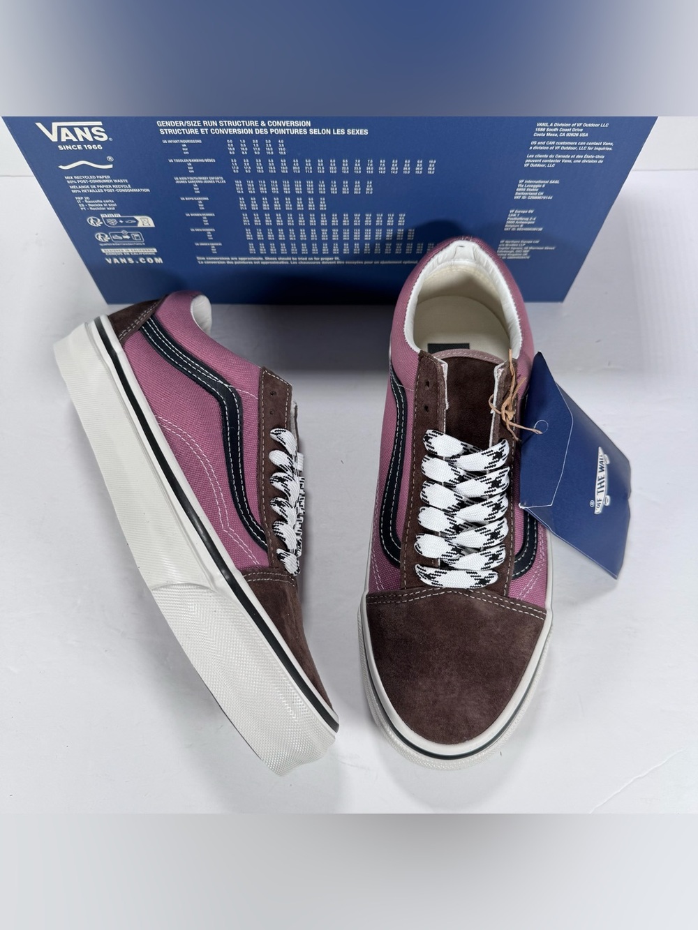 Vans LX Old Skool Malibu Brown Pink Low Top Lace Up Sneakers Women 8.5 Men 7